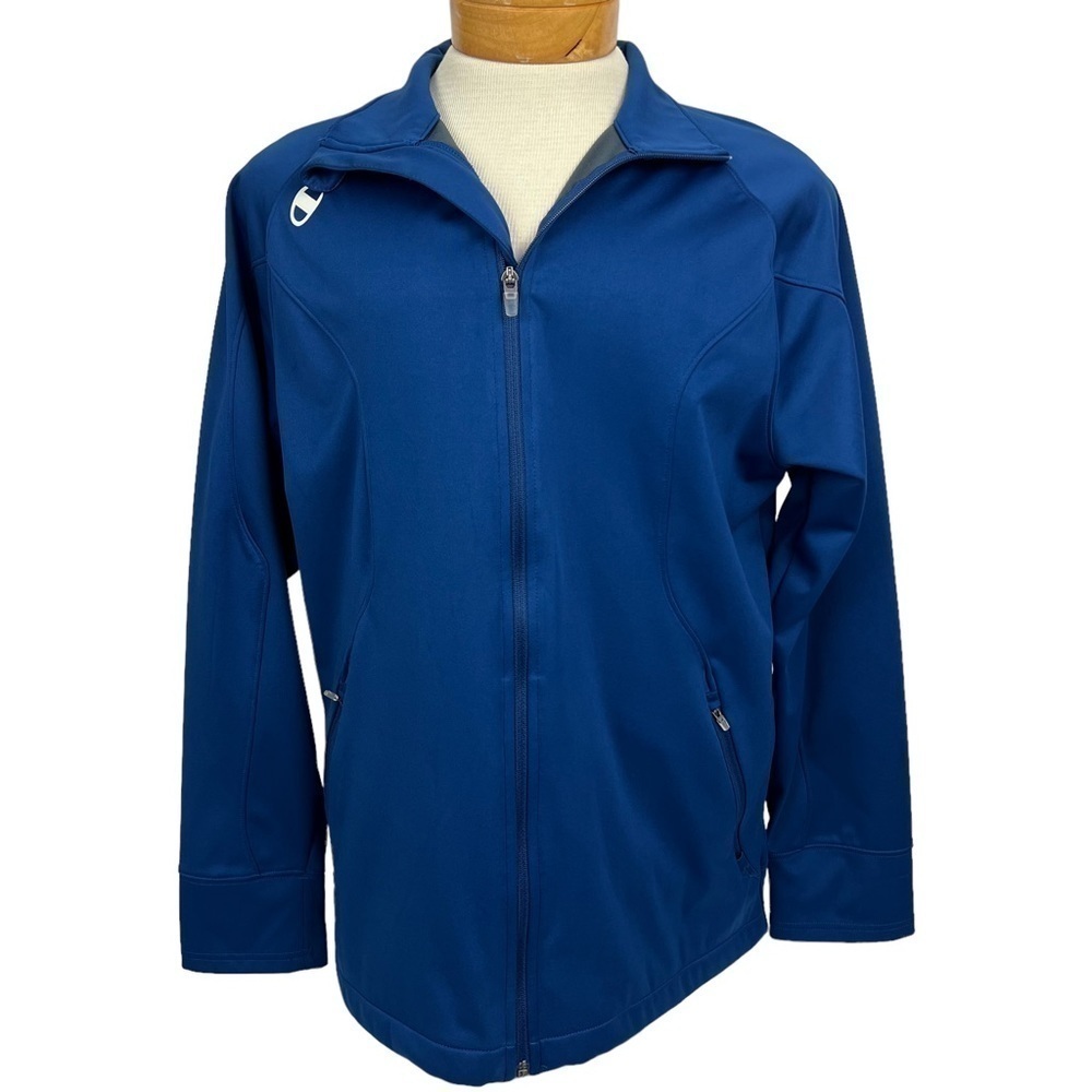 Champion Men’s Cold Weather Gear Full Zip Athletic Jacket Sz Large Blue Duofold